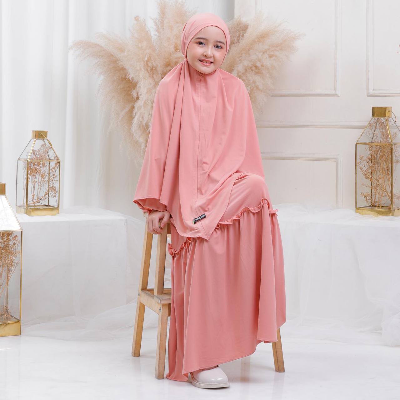 Madina Children Set----Peach