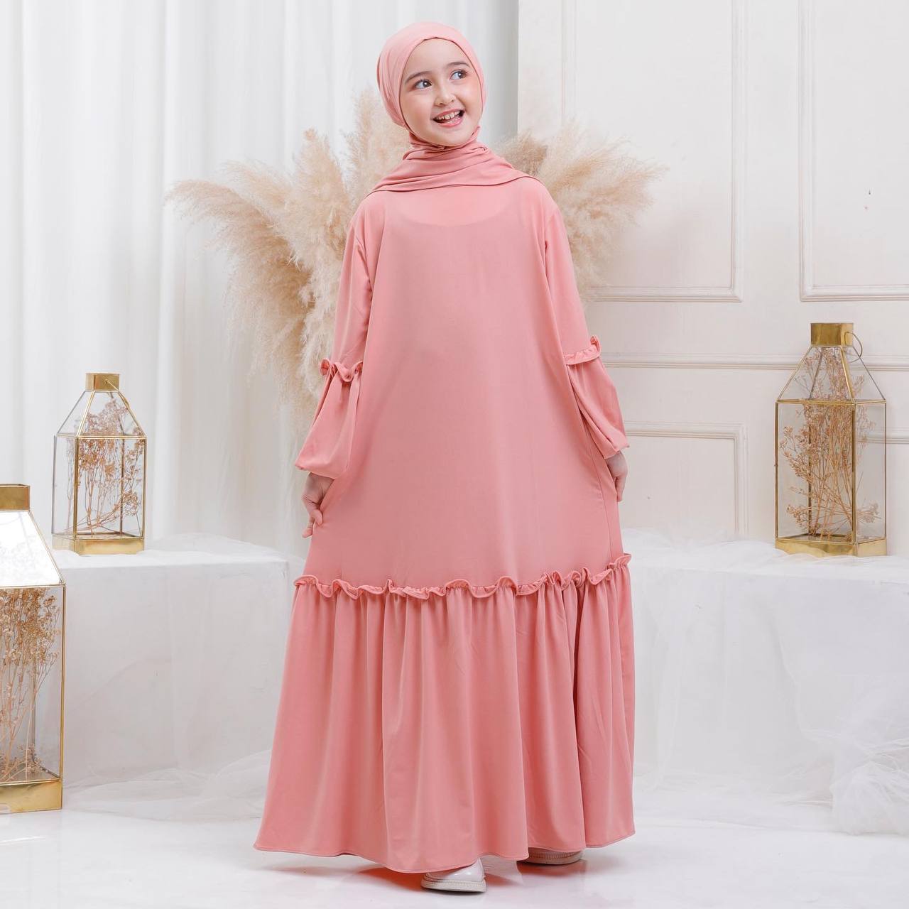 Madina Children Set----Peach