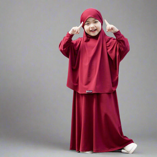 AISYAH Children Set---MAROON