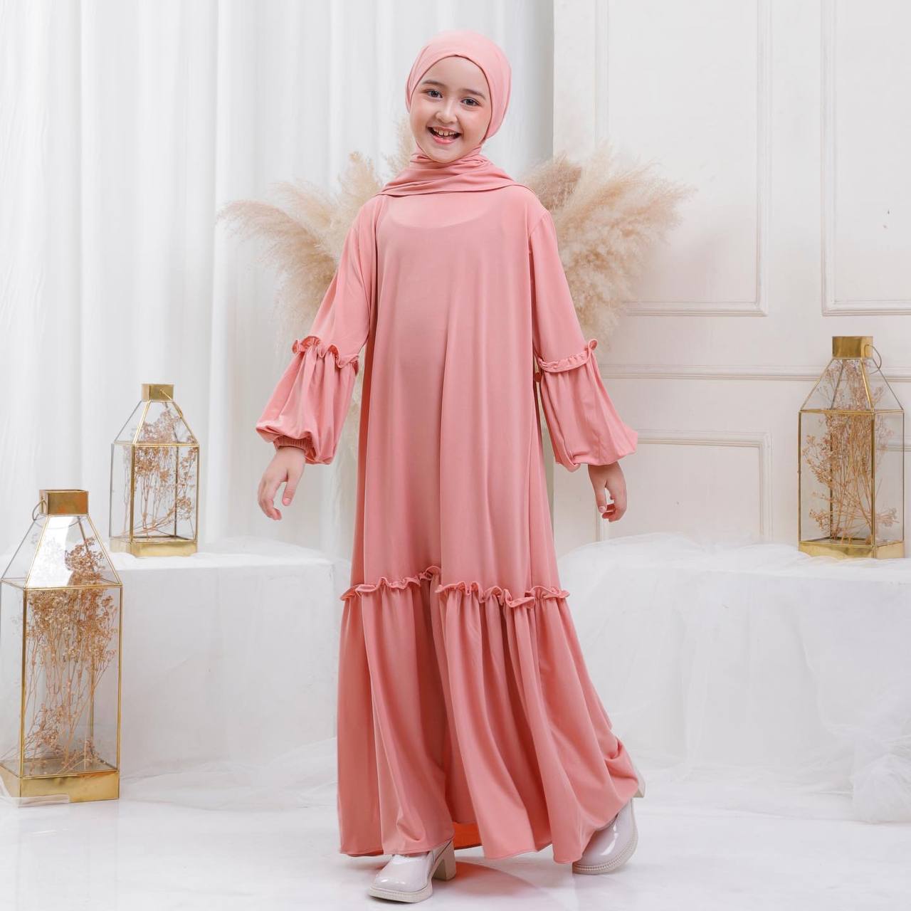 Madina Children Set----Peach